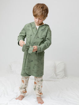 К 5763/зеленый камень,динозавры халат дет