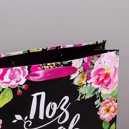 Пакет подарочный ламинированный, упаковка, «Цветочный», ML 23 х 27 х 11.5 см