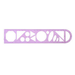 Цена за 12 шт. Линейка трафарет - транспортир, 3 в 1, 20 см, тонированная, флуоресцентная, МИКС - Calligrata фото 6