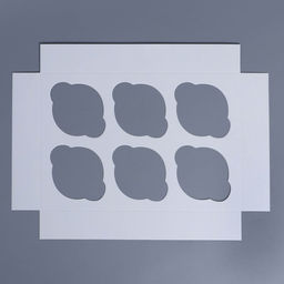 Цена за 5 шт. Коробка складная на 6 капкейков новогодняя с окном «С Новым годом», 25×17×10 см