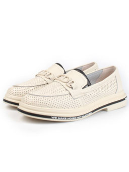 03-PDD170-2 BEIGE Лоферы женские (натуральная кожа)