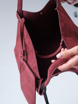 Замшевая сумка с матрешкой Vasilisa DBR 31210 махагон  фото 13