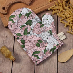 Варежка-прихватка Этель. Попугай, 20?28 см, 80% хлопок, 20% п/э, сатин 110 г/м?