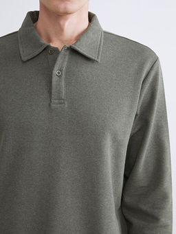 Polo Yaka Erkek Sweatshirt