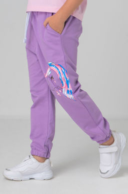 Брюки для девочки из футера двухнитки Bonito  фото 2