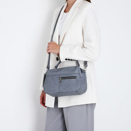 Сумка-саквояж на молнии, цвет серый - Simaland фото 2