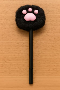 Ручка с помпоном "The foot", black