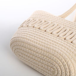 Сумка женская плетёная без застёжки, цвет молочный - Simaland фото 5