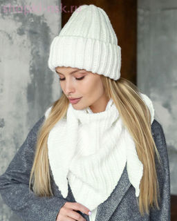 LS 57 PL 57 Комплект женский флис (колпак+косынка) (56-58)