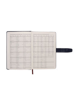 Ежедневник недатированный А5, с хлястиком, 128 листов, в линейку, пвх, синий - Simaland фото 5