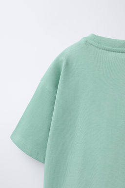 CAMISETA HEAVY WEIGHT TEXTO / Turquesa - Zara фото 4