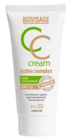 Luxvisage Крем тональный CC Active complex SPF 10 №30 (natural) естественный