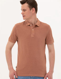 Kahverengi Slim Fit Polo Yaka Ti__rt - Pierre cardin фото 2