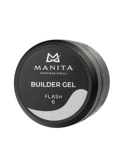 Manita Professional Гель моделирующий для ногтей с хлопьями юки / Builder Gel Flash №06, 15 мл