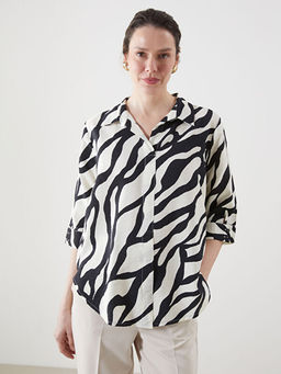 Zebra Desenli Oversize Kad?n G?mlek