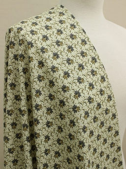 Импорт. хлопок Андромеда (серые цветы), ш.1.45м, хлопок-100%, 105гр/м.кв - Купава фото 2