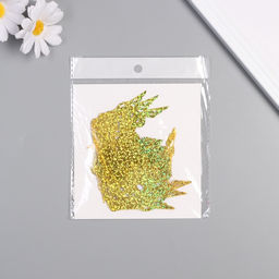 Наклейка бумага, пластик «Тиара», голография золото, набор 12 шт. 3 размера