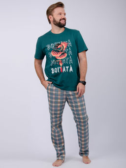 Пижама Фаер, трикотаж - Малина фото 3