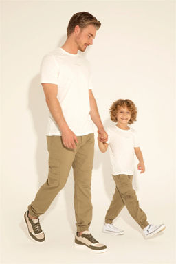 Брюки цвета хаки для мальчиков из парусины Неожиданная скидка в корзине