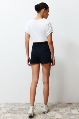 TRENDYOLMILLA Ac?k Mavi Y?rt?kl? Denim Sort TWOSS22SR00047  фото 3