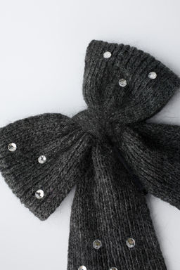 ELASTIC HAIR TIE WITH RHINESTONE BOW CLIP - Zara фото 2