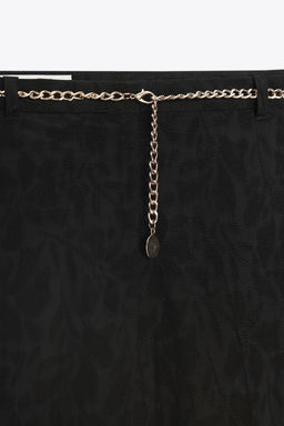 JACQUARD TROUSERS WITH CHAIN BELT - Zara фото 7