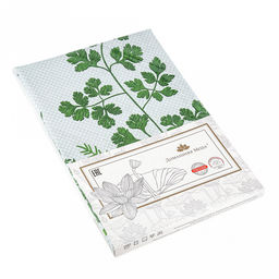 Скатерть 145х145см "Ботаника", длина стола до 110см, на 4 персоны, рогожка 186г/м2, хлопок 100%, упаковка классическая 28х41см, "Домашняя мода" (Россия)