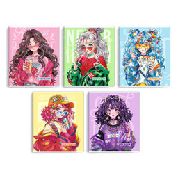 Цена за 5 штТетрадь, 48 л, клетка, арт. 66715/ 5 МОДНИЦЫ /А5+, мягкий переплёт (2 скобы), обложка - конгрев + выборочный ТВИН УФ-лак, мелованный картон 190 г/м?, Упаковка Ассорти/