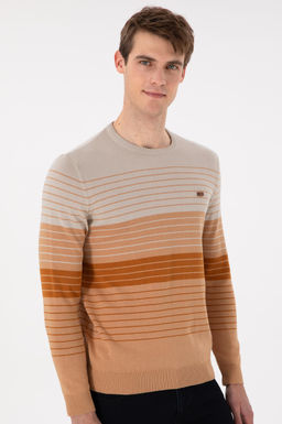 Мужской светло-коричневый свитер Неожиданная скидка в корзине - U.s. polo assn фото 3