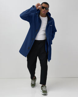 Парка спортивная мужская с капюшоном softshell синего цвета 9565S - Mtforce фото 13