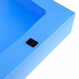 Папка-органайзер (короб) "Архивная" А4 23,4х31,7х7,5см, пластик, на липучке, цвет голубой (Китай)