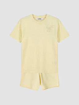 Dinozor Bask?l? Erkek ?ocuk Ti??rt ve ?ort Tak?m