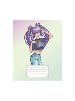 Цена за 20 шт. Тетрадь 24 листа в линейку, Calligrata «Аниме 07», МИКС