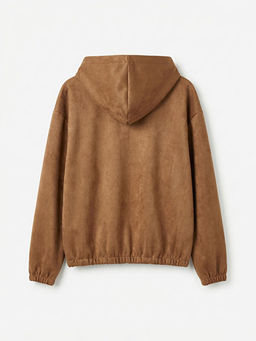 Kap??onlu S?et G?r?n?ml? Kad?n Fermuarl? Sweatshirt