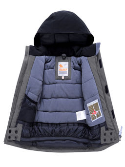 Горнолыжный костюм Valianly детский для мальчика серого цвета 9201Sr  фото 4