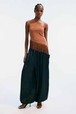 Top de un hombro con flecos - H&m фото 5