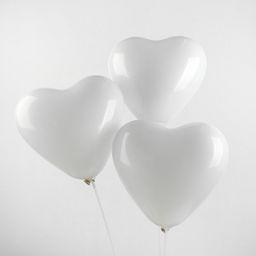 Шар латексный 12", сердце, пастель, набор 25 шт., цвет белый