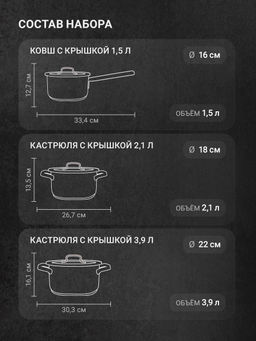 Набор посуды TalleR TR-17350 Экспириенс