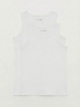 Bisiklet Yaka Erkek ?ocuk Atlet 2li