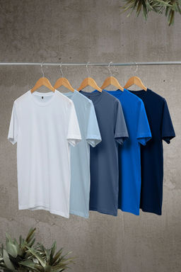 TRENDYOL MAN Siyah-Kahverengi-Gri-Tas-Beyaz Slim/Dar Kesim 5li Paket %100 Pamuk Tok Kumas T-shirt TMNAW20TS0243 - Trendyolmilla фото 14