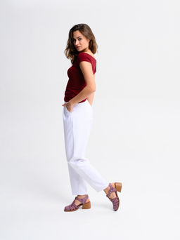 Босоножки 5035.23663bе.Вакса бордо+коричневый