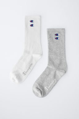 2-PACK OF CHAMPION ® X ZARA LOGO EMBROIDERED SOCKS  фото 4