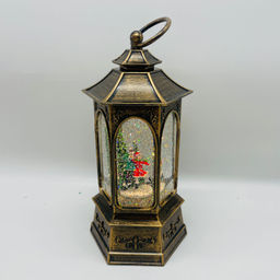 Новогодний декор Фонарь стекло - Зимнее катание 26 см (арт. 8894С) - Ип лебедев о.ю фото 2