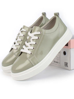05-HY21-5D GRAY GREEN Кроссовки женские (натуральная кожа) - Фабричный китай фото 15