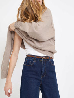 Джемпер с v-образным вырезом B2877/kaffi - Emka фото 4