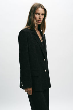 JACQUARD BLAZER WITH SHOULDER PADS - Zara фото 4