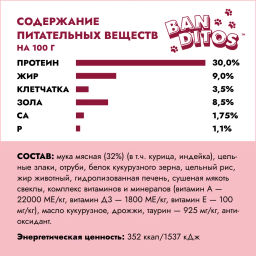Blitz BANDITOS Аппетитная Индейка для кошек 7 кг. NDC02-1-07000  фото 2