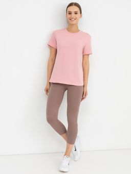 Прилегающие спортивные бриджи в оттенке "тауп"