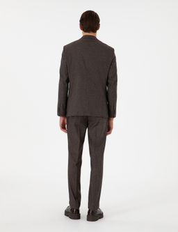 Kahverengi Slim Fit Tak_m Elbise