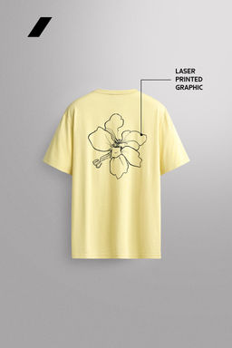 CAMISETA T?CNICA ESTAMPADO FLOR / Amarillo - Zara фото 7